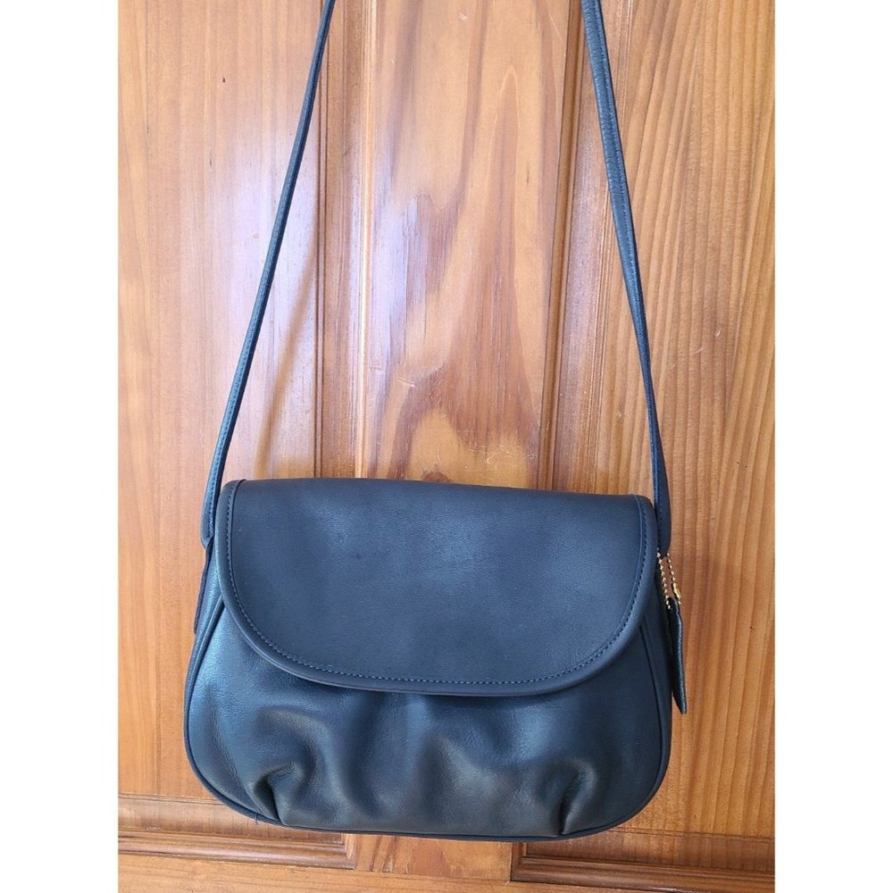 Coach Navy Leather Crossbody Bag - Picture 2 of 11
